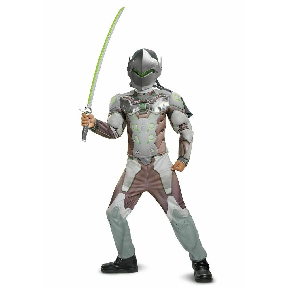 Overwatch GENJI Costume Cosplay Child MEDIUM 7-8 Disguise Dress-Up New